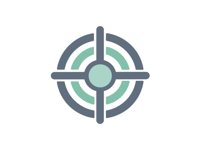 Illustration of business target icon